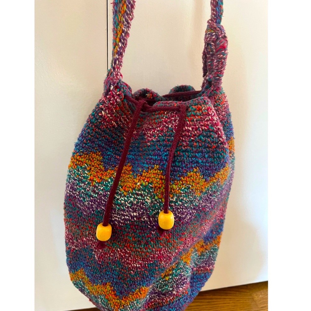 Multicolor Crochet Bucket Bag - Picture 2 of 4
